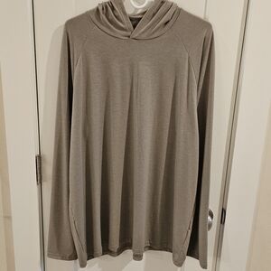 Bamboo Cool Performance Pullover Sun Hoodie - Olive Green - Size XL